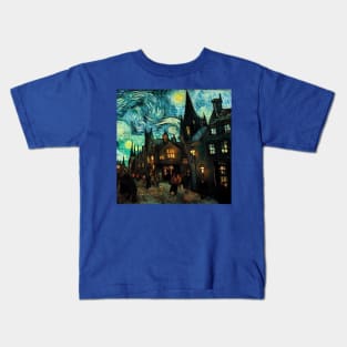 Starry Night in Diagon Alley Kids T-Shirt